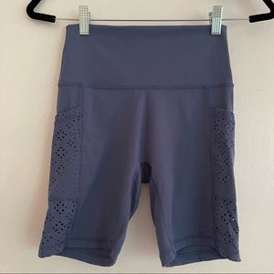 Aerie blue biker shorts with pockets size medium